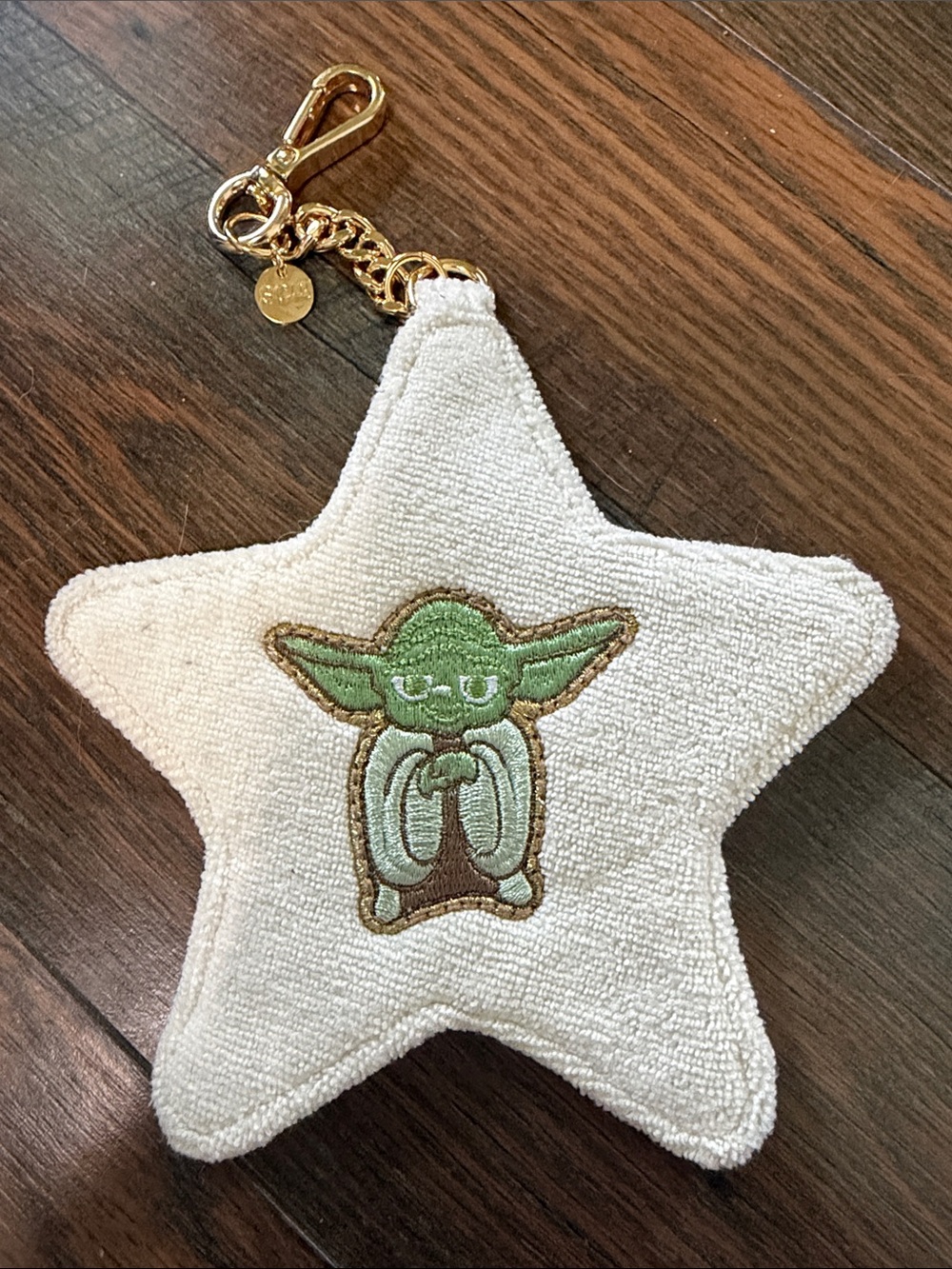 Stoney Clover Lane Star Shaped Plush Keychain with Green Baby Yoda Patch